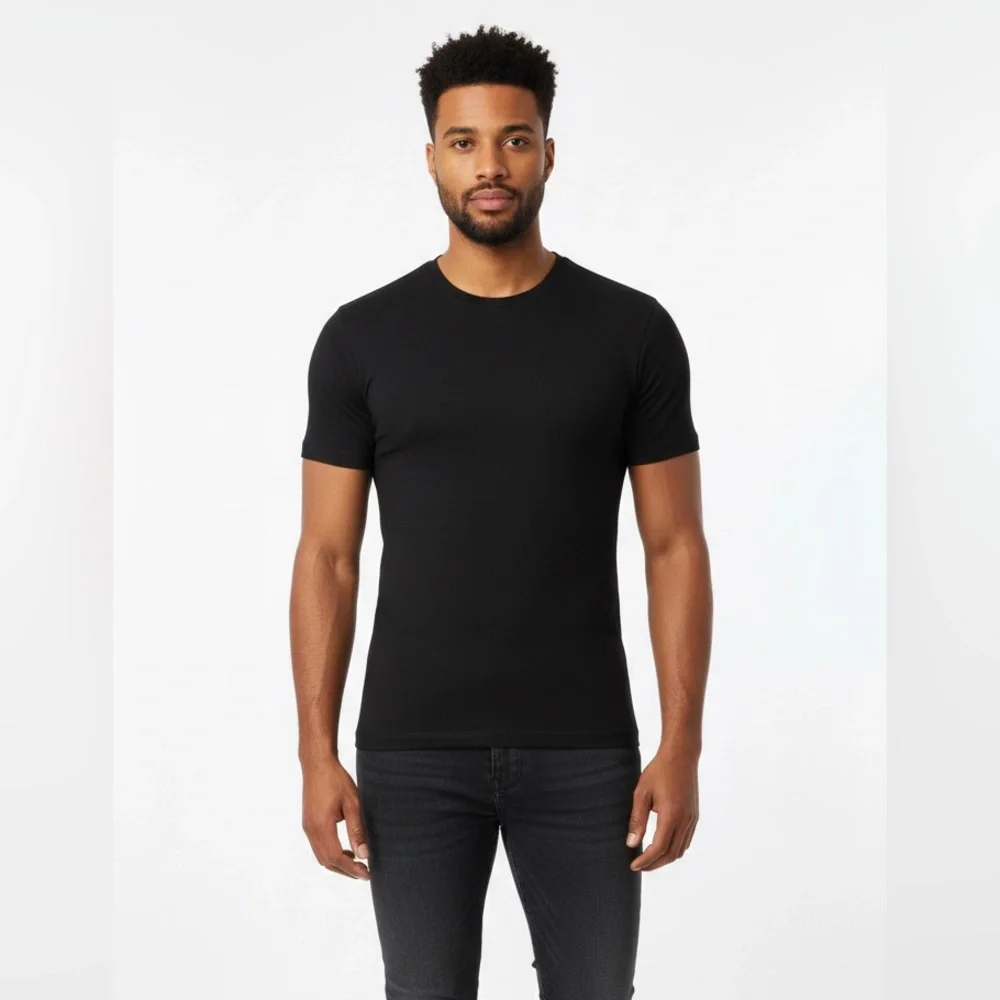 Spanx Men’s Sculpt Crew Neck Black Compression T-Shirt Size XL - Picture 1 of 4
